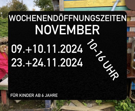 Wochenend-Öffnungszeit November 