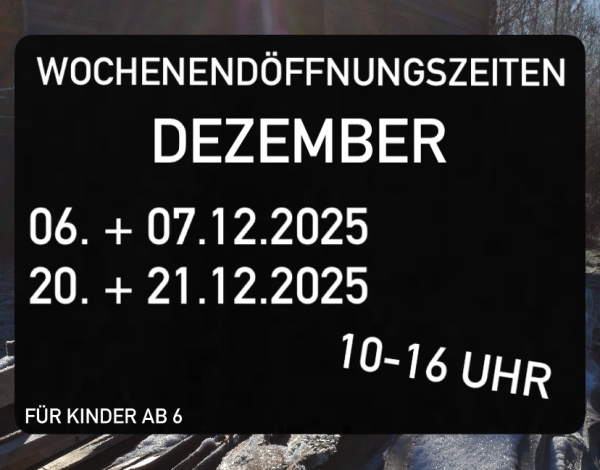 Wochenendöffnungszeiten im Dezember 2025