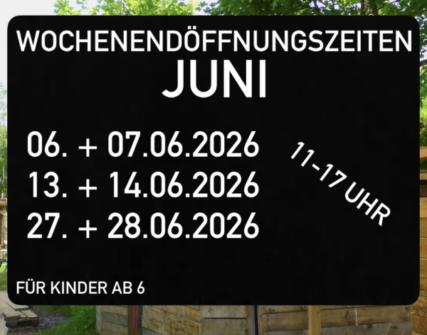 Wochenendöffnungszeiten im Juni 2026